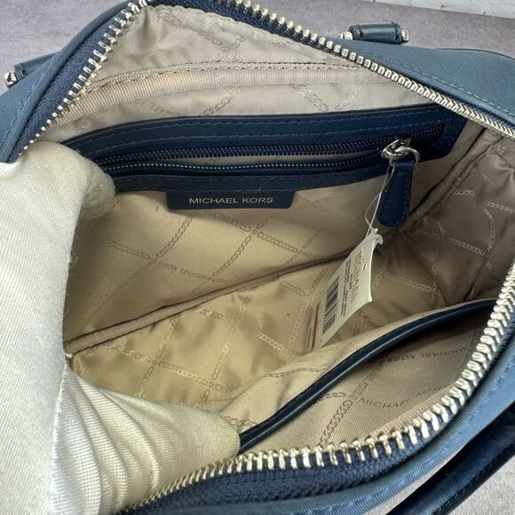 Michael Kors Elliot Utility Blue Women's Messenger Bag - Picture 9 of 11